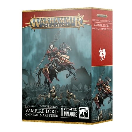 Warhammer: Age of Sigmar Soulblight Gravelords Vampire Lord on Nightmare Steed